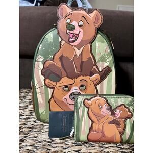 Loungefly Disney Brother Bear Koda & Kenai Mini Backpack Wallet